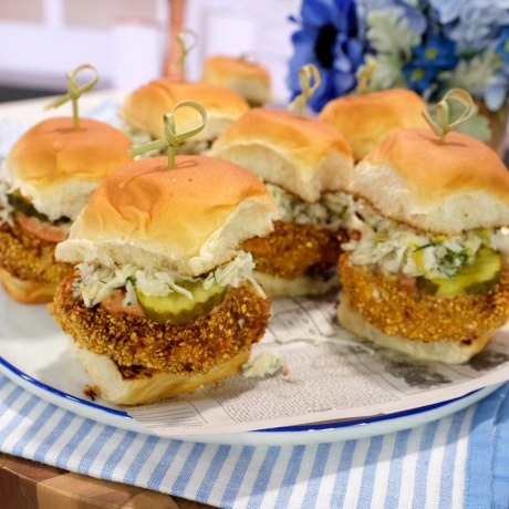 Viven Howard's Shrimp Sliders With Fennel Slaw