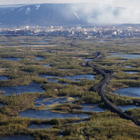Image: An aerial view of Norilsk on June 6, 2020.