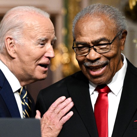 Reverend Wheeler Parker Jr. with President Joe Biden.