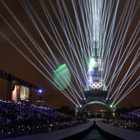 Imagen de la ceremonia inaugural de los Juegos Olímpicos París 2024.