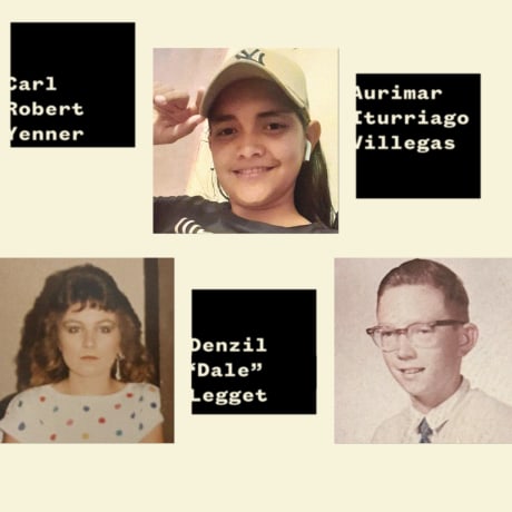 Photos of Carl Yenner, Aurimar Villegas, Nika Hodges and Dale Legget. 