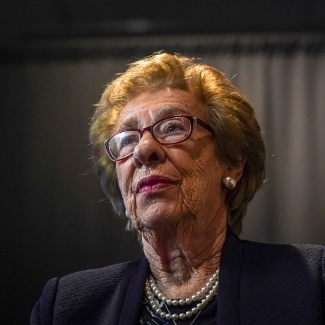 Image: Eva Schloss, Holocaust survivor and stepsister of Anne Frank, sits for an interview in Fairfax, Virginia, on Feb. 7, 2018.