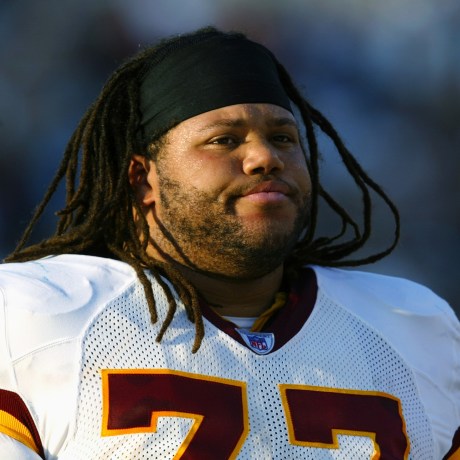 Tre Johnson with his helmet off