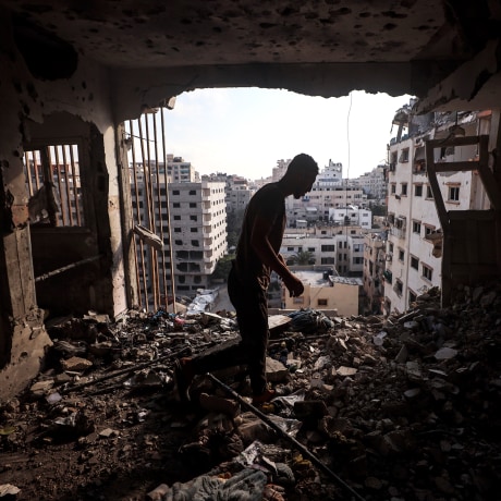 Aftermath of Israeli Airstrike In Gaza