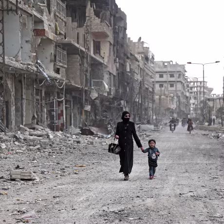 Image: TOPSHOT-SYRIA-CONFLICT-GHOUTA