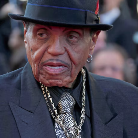Image: FILE PHOTO: Joe Jackson father of the late pop star Michael Jackson arrives for the screening of the film \"Sils Maria\" in competition at the 67th Cannes Film Festival in Cannes