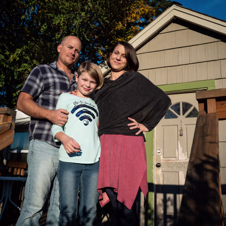 Josh, Ori and Kristina Turner at their home outside Seattle.