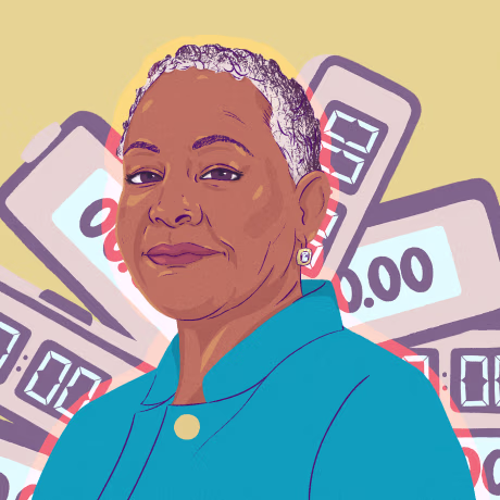 Illustration of Lisa Borders.