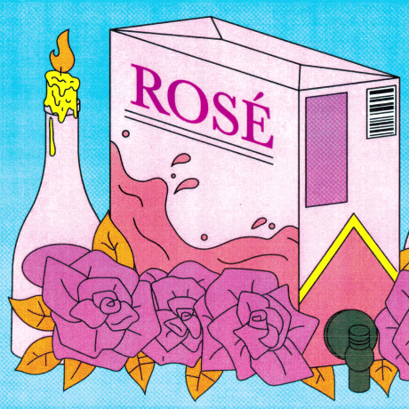 Illustration of a box of rose.