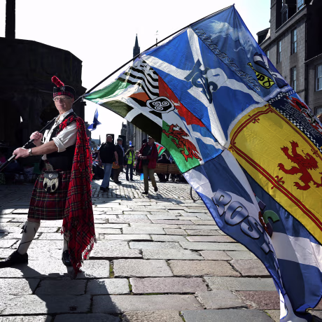 Image: John Love was one of thousands of people marching for Scottish independence this summer in Aberdeen.