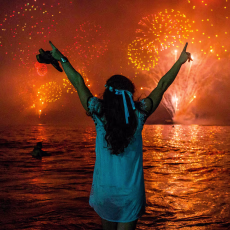 Image: BRAZIL-NEW YEAR'S EVE-BEACH
