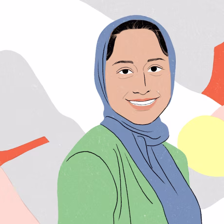 Image: Nidha Azam, a physician assistant who left family medicine to help victims.
