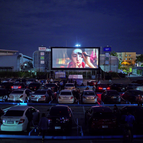 Image: The first drive-in movie theatre amid the spread of the coronavirus (COVID-19) in Bangkok