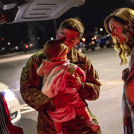 Image: ***BESTPIX*** 10th Mountain Troops Return To Fort Drum As Part Of US Drawdown From Afghanistan