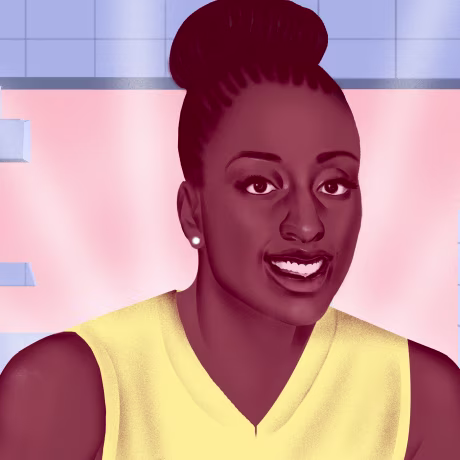 Image: Illustrated portrait of Nneka Ogwumike.