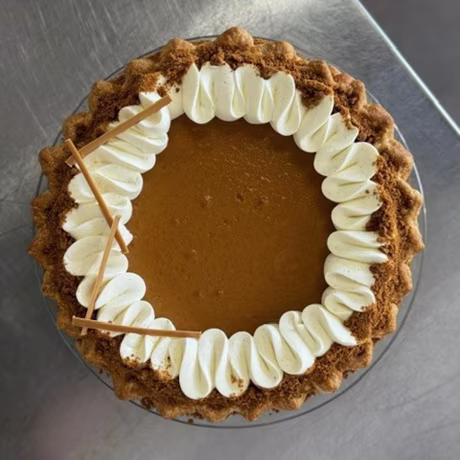 Curtis Stone's Pumpkin Pie with Whipped Mascarpone and Ginger Snap Crumble