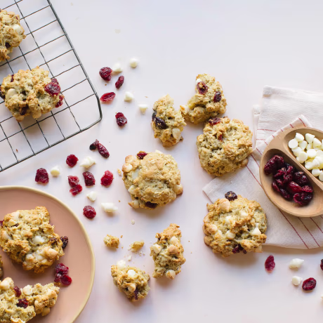 White Chocolate and Cranberry Cookies