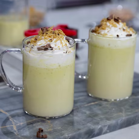 Katie Stilo's Tiramisu Hot Chocolate, Pistachio White Hot Chocolate & Salted Caramel Hot Chocolate