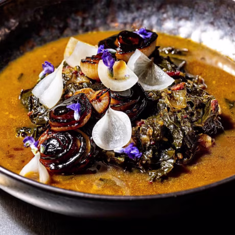 Kwame Onwuachi's BBQ Greens Recipe