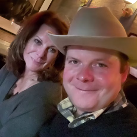 John Umberger with his mother, Linda Clary.