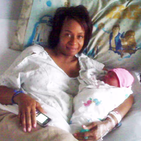 Reagan Merriweather with her mother Janea Ivory.