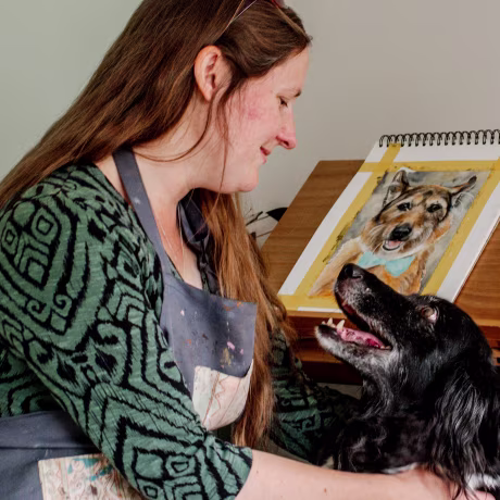 Jessica Chappell and her dog