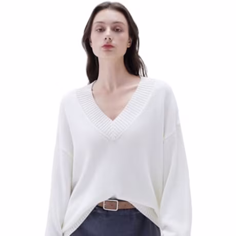 Suuksess Cashmere Blend Oversized Sweater V Neck