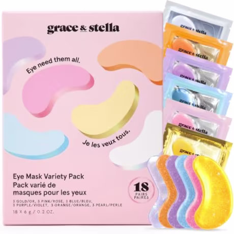 grace & stella Under Eye Patches Variety Pack (18 Pairs)