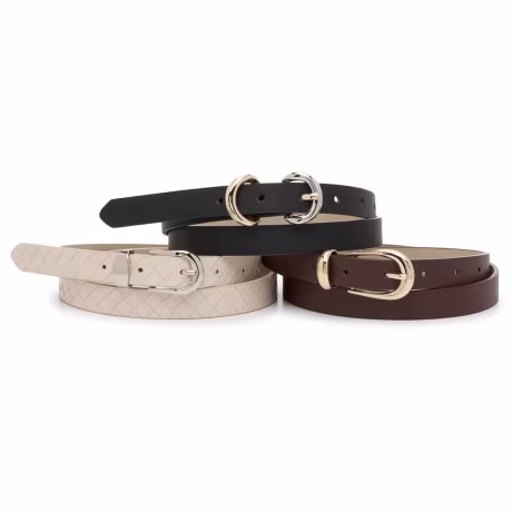 Steve Madden 3-For-1 Neutral Women's Belts (3 Pack)