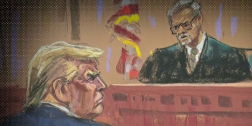 Johnson defends Trump while attending the criminal hush money trial, attending, criminal, defends, hush, Johnson, Money, Trial, Trump