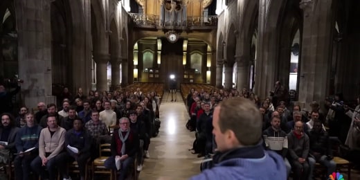 Mysterious large drone flies over neighborhoods in New York and New Jersey 57 1733702912367 nn hja tgnt notre dame workers choir 241208 1920x1080 29p4az