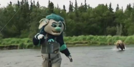 Watch: Grizzly bear charges Seattle Kraken's mascot in Alaska