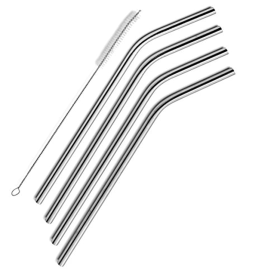 SipWell Stainless Steel Drinking Straws, Set of 4