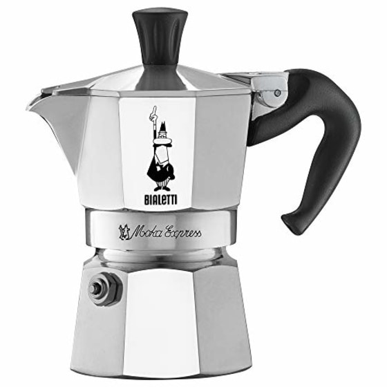 Bialetti 06857 Moka Express StoveTop Coffee Maker, 1-Cup, Silver