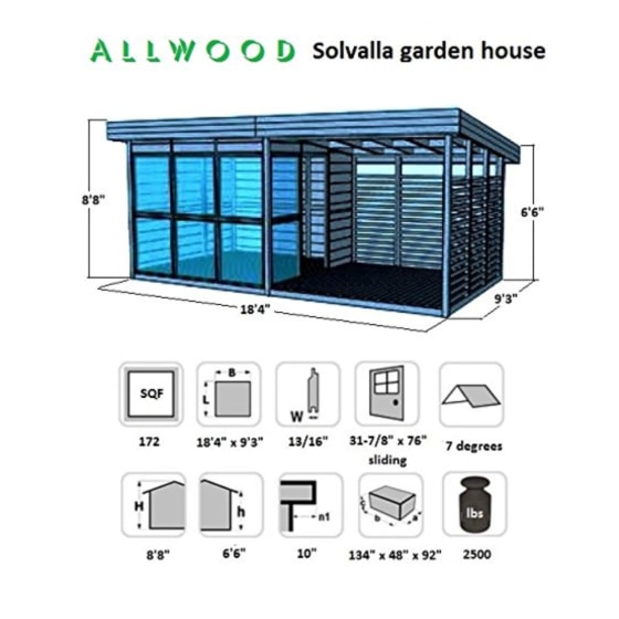 Allwood Solvalla Studio Cabin Kit