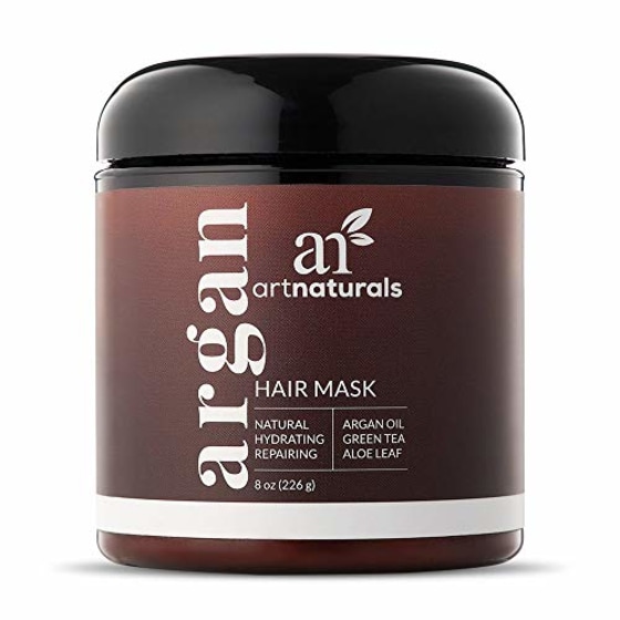 ArtNaturals Argan Oil Hair Mask - (8 Oz/226g) - Deep Conditioner - 100% Organic Jojoba Oil, Aloe Vera &amp; Keratin - Repair Dry, Damaged Or Color Treated Hair After Shampoo - Sulfate Free