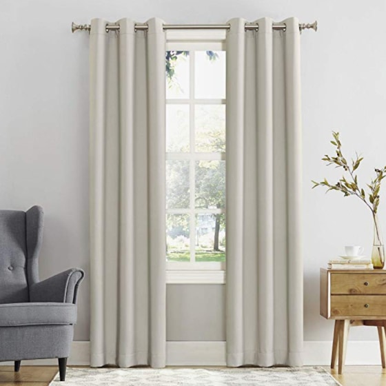 Sun Zero Easton Blackout Energy Efficient Grommet Curtain Panel, 40&quot; x 63&quot;, Marine