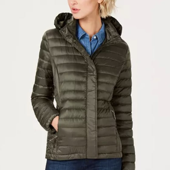 Packable Hooded Down Puffer Coat