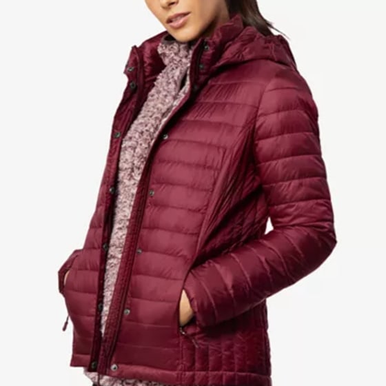 Packable Hooded Down Puffer Coat
