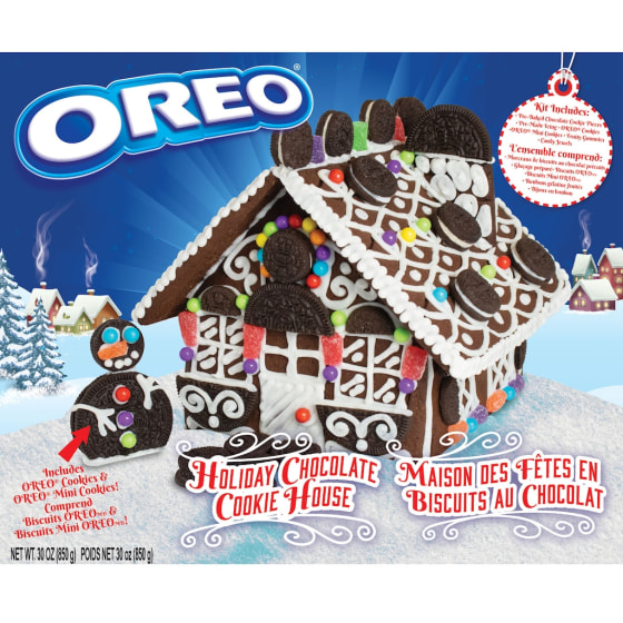 Cookies United Oreo Holiday Chocolate Cookie House Kit
