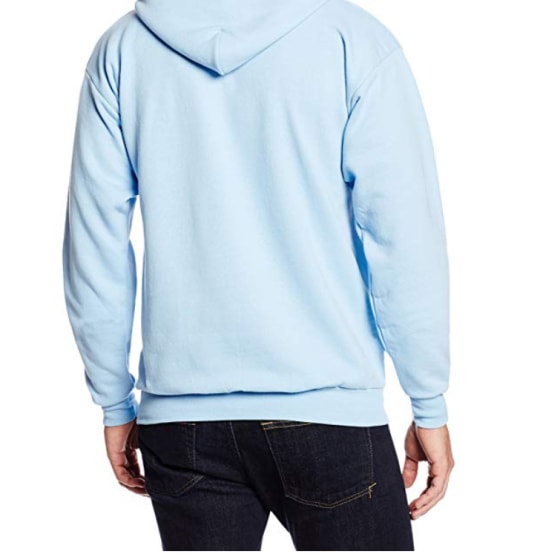 hanes light blue sweatshirt