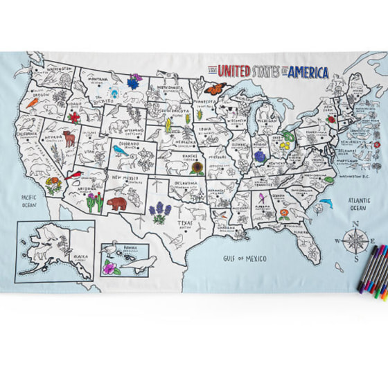 USA Coloring Tablecloth