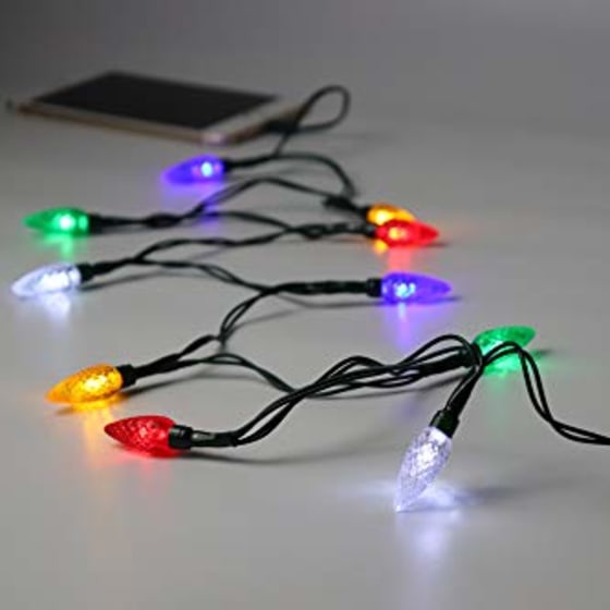 YAGE Tale LED Christmas Lights Charging Cable,USB and Bulb Charger,50inch 10led Multicolor Available with Phone 5,5s,6,6plus,6s,6s Plus,7,7plus,8,8plus,X,XR,XS,XS Max,11Pro Max etc(1pcs)