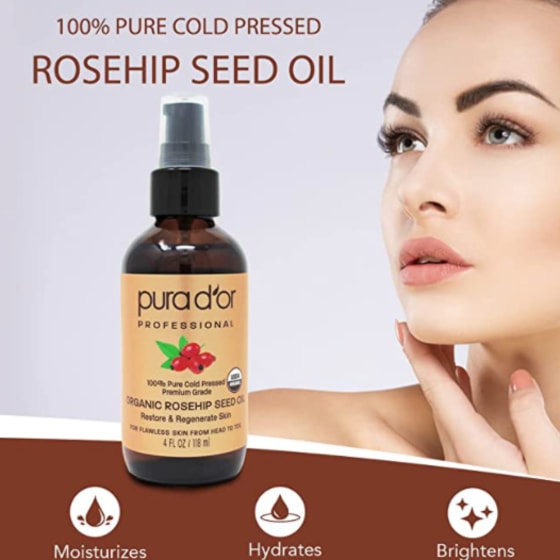 Pura d'Or Organic Rosehip Seed Oil 