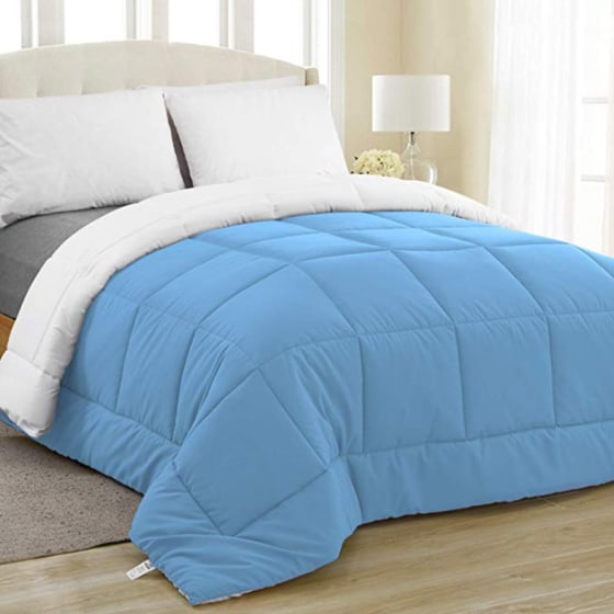 Equinox Queen-Size All-Season White Quilted Comforter