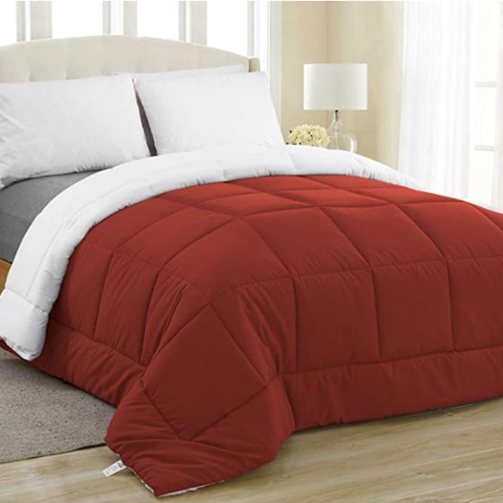 Equinox Queen-Size All-Season White Quilted Comforter