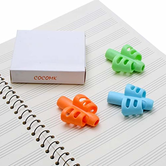 Pencil Grips - Children Pen Writing Aid Grip Set Posture Correction Tool for Kids Preschoolers Children,Hollow Ventilation (Pencil Grips 3P)