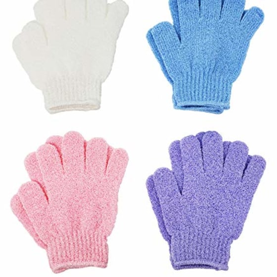 Exfoliating Scrub Gloves- 4 Pack