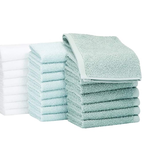 AmazonBasics Cotton Washcloths - Pack of 24