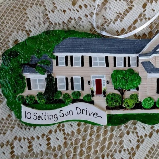Handmade Personalized House Ornament